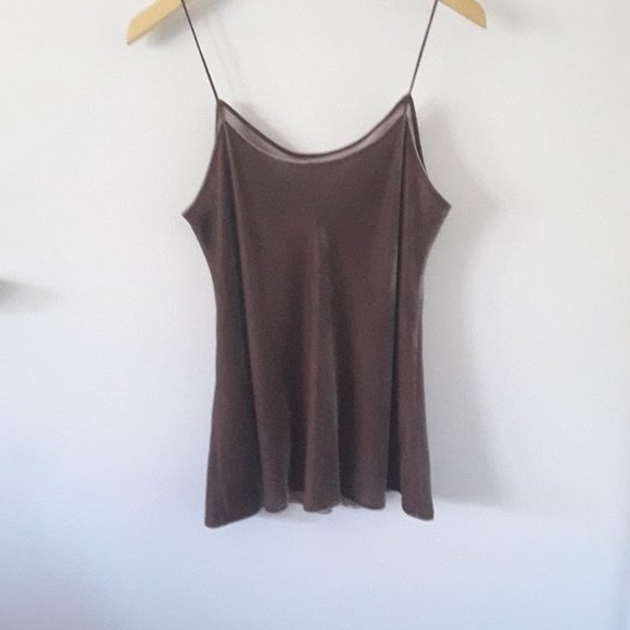Vince Taupe Velvet Flowy Cami - Picture 10 of 10